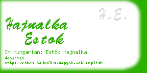hajnalka estok business card